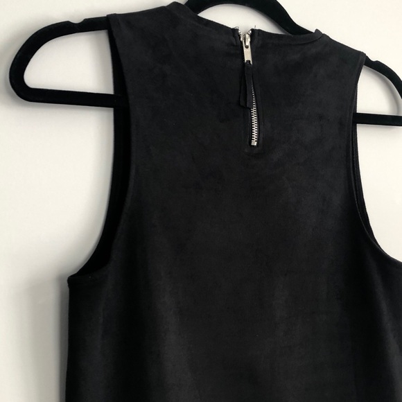 ✨3/$30✨ ZARA BLACK SUEDE CROP TOP - Picture 4 of 5